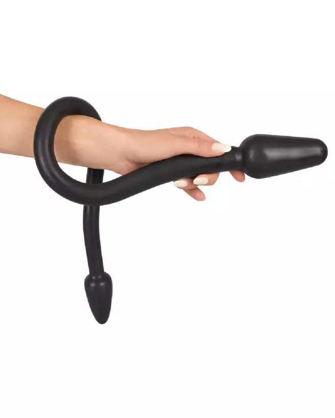 Image du Nature Skin Double Plug Black de Rebel - Double Dong pour plaisir double-6