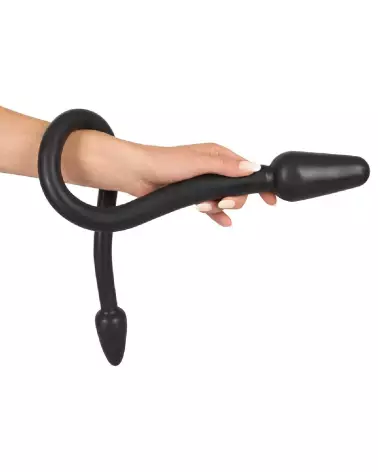 Image du Nature Skin Double Plug Black de Rebel - Double Dong pour plaisir double-6