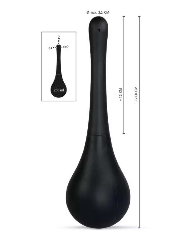 Poire à lavement Rebel Anal Shower en noir pour une hygiène intime optimale-5