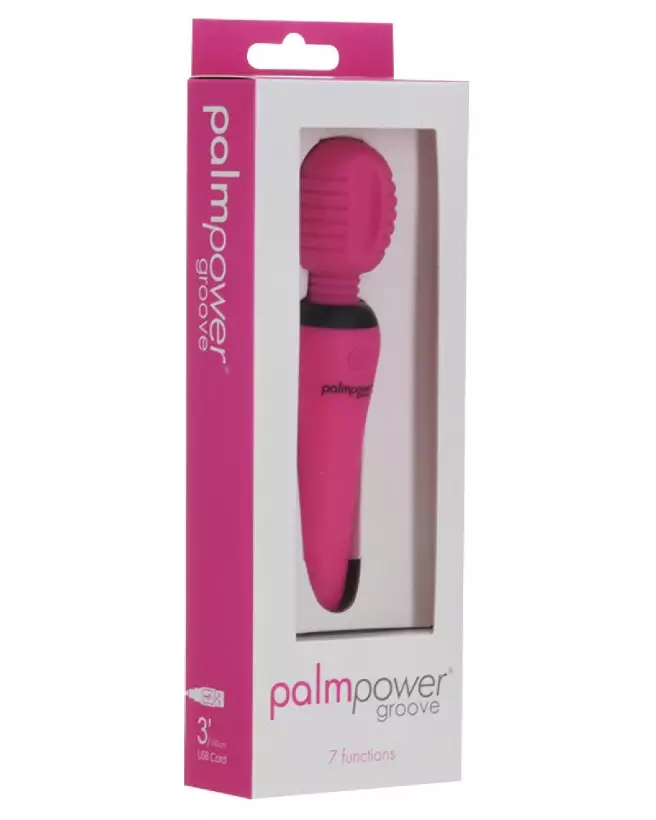 Image du Palmpower Groove Mini Wand Fuchsia, masseur puissant et portable-1