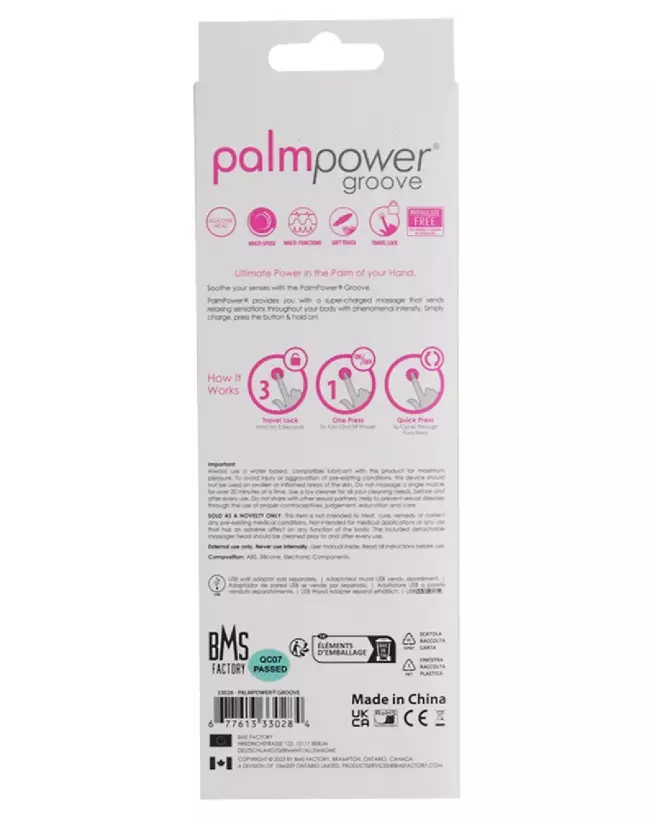 Image du Palmpower Groove Mini Wand Fuchsia, masseur puissant et portable-7