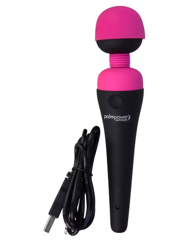 Image du Palmpower Recharge Pink, wand vibrant rechargeable en couleur rose-2
