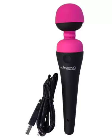Image du Palmpower Recharge Pink, wand vibrant rechargeable en couleur rose-2