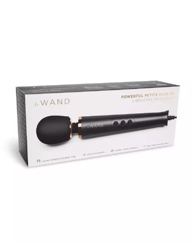 Powerful Petite Plug-in Black Wand par Le Wand - Compact et Puissant-1