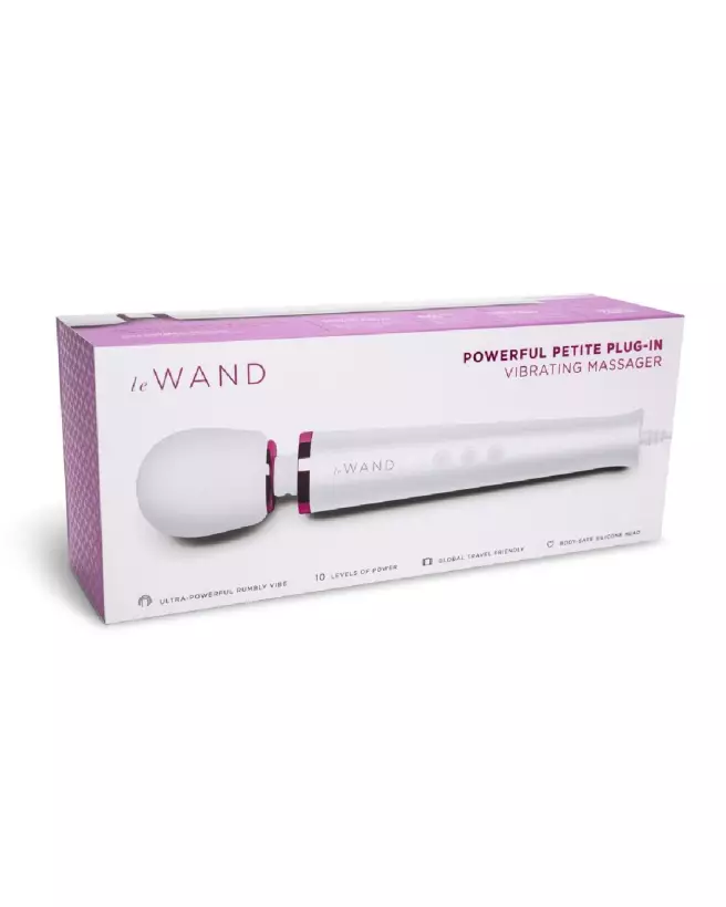 Powerful Petite Plug-in White Wand par Le Wand, masseur portable et puissant-1