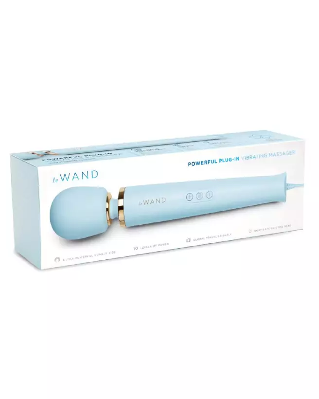 Wand Powerful Plug-In Blue - Masseur électrique haute performance de Le Wand-1