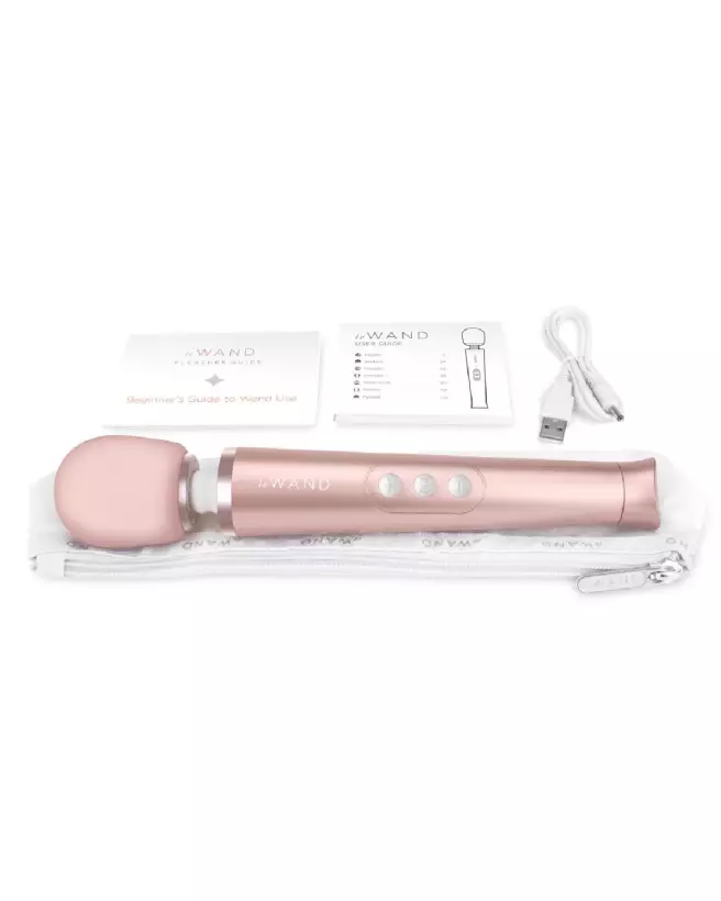 Image du Wand Petite Rose Gold, masseur vibrant élégant et portable de Le Wand-6