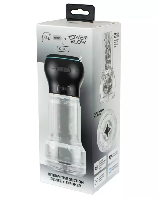 Image du masturbateur Kiiroo PowerBlow+ Pocket Crystal Strok pour plaisir intense-1