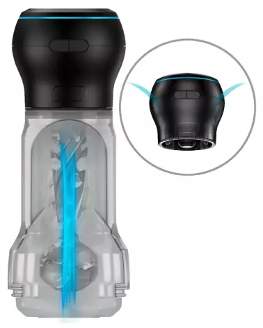 Image du masturbateur Kiiroo PowerBlow+ Pocket Crystal Strok pour plaisir intense-2