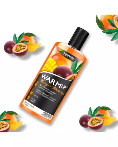 Huile de massage WARMup Mango Maracuya de Joydivision pour détente et soin sensoriel-2