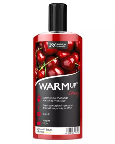 Image de l'Huile de Massage WARMup Cherry 150 ml de Joydivision, parfum cerise, pour relaxation et bien-être-1