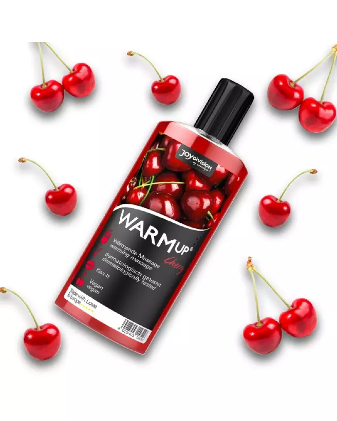 Image de l'Huile de Massage WARMup Cherry 150 ml de Joydivision, parfum cerise, pour relaxation et bien-être-2