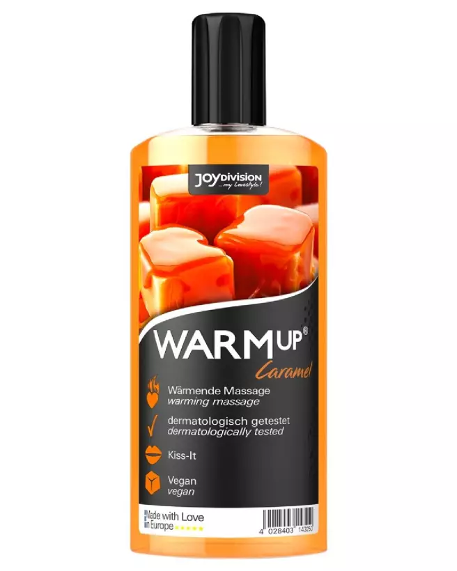 Image de l'Huile de Massage WARMup Caramel 150 ml de Joydivision - relaxation et sensualité-1