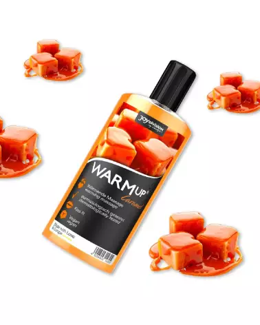 Image de l'Huile de Massage WARMup Caramel 150 ml de Joydivision - relaxation et sensualité-2