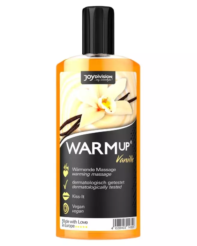 Huile de massage vanille WARMup 150 ml Joydivision pour relaxation et sensualité-1