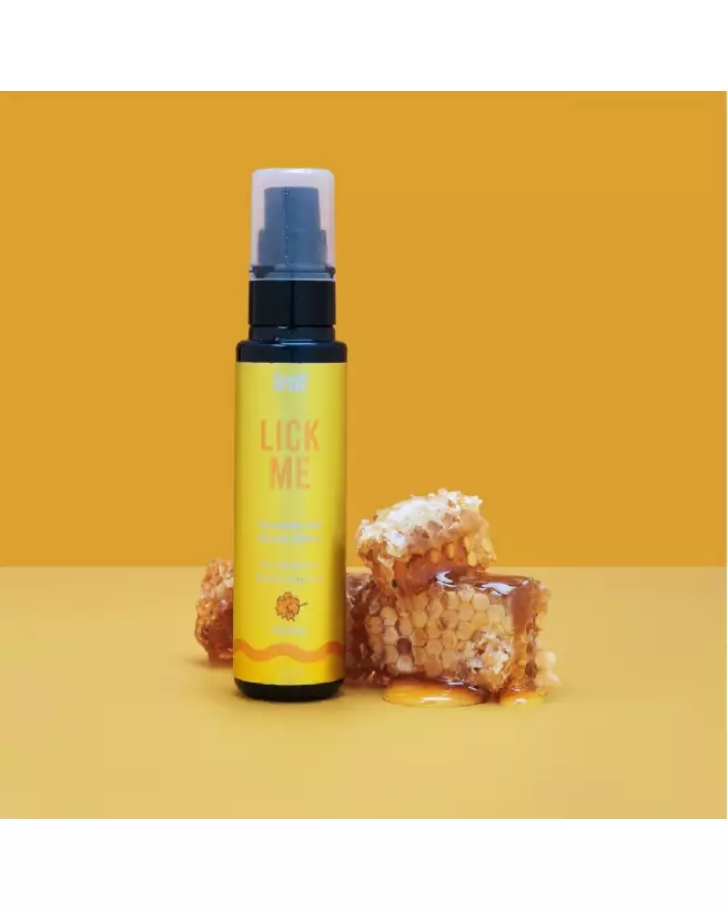 Gel Lick Me Honey Intt pour plaisir oral, goût miel, stimule sensations-3