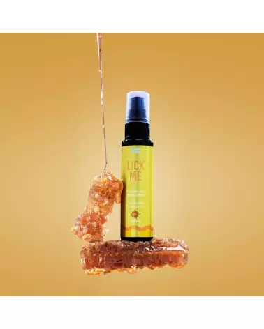 Gel Lick Me Honey Intt pour plaisir oral, goût miel, stimule sensations-4