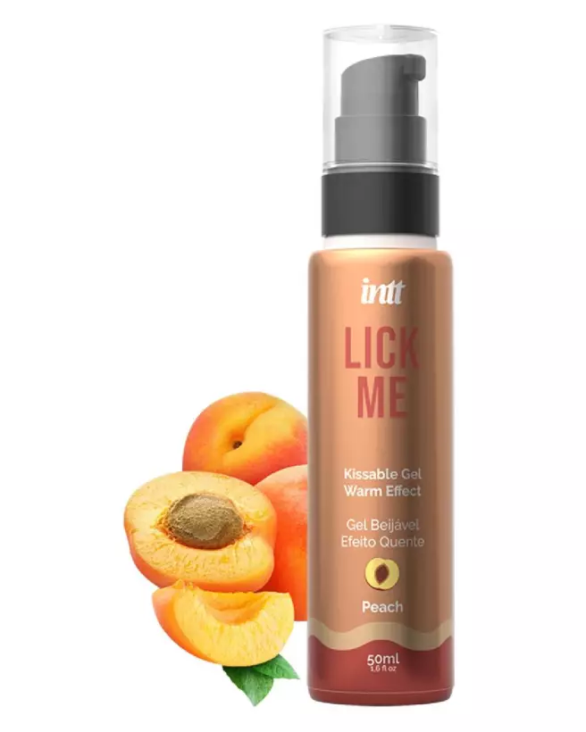 Photo du gel Lick Me Peach 50 ml d'INTT pour plaisir oral-1