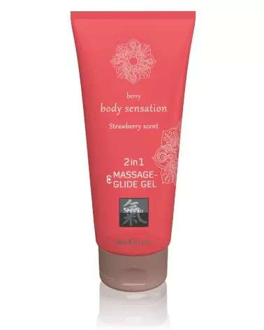 Image du Gel Lubrifiant et Massage HOT Shiatsu Fraise 200ml-1