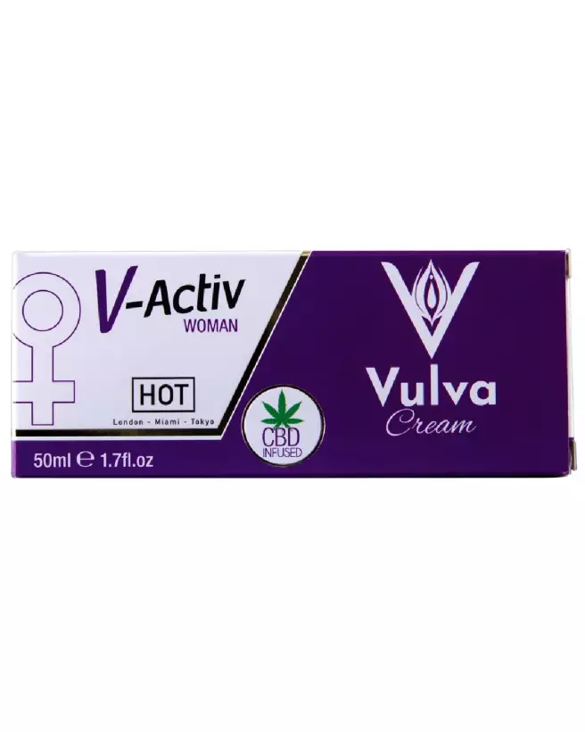 Image de la crème V-Activ Vulva au CBD 50 ml de HOT pour augmenter les orgasmes-1