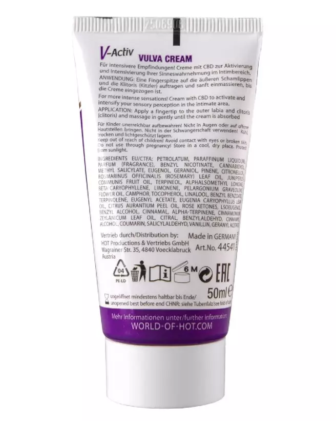 Image de la crème V-Activ Vulva au CBD 50 ml de HOT pour augmenter les orgasmes-3