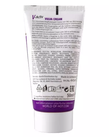 Image de la crème V-Activ Vulva au CBD 50 ml de HOT pour augmenter les orgasmes-3