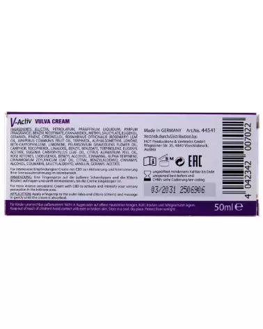 Image de la crème V-Activ Vulva au CBD 50 ml de HOT pour augmenter les orgasmes-7