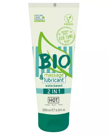 Image du lubrifiant et gel de massage HOT BIO Waterbased 2in1, écologique et hypoallergénique-1