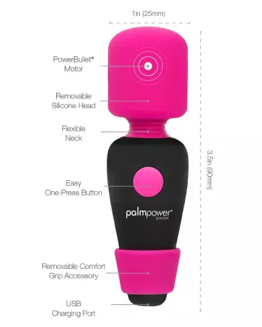 Image du Palmpower Pocket, mini wand vibrant de voyage-7