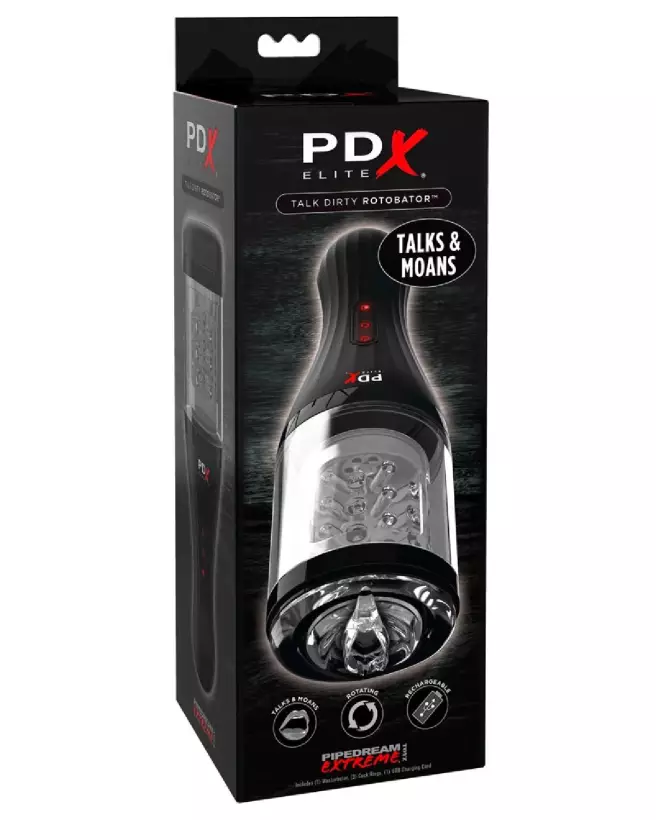 Image du PDX Elite Talk Dirty Rotobator, masturbateur innovant avec fonction parlante-1