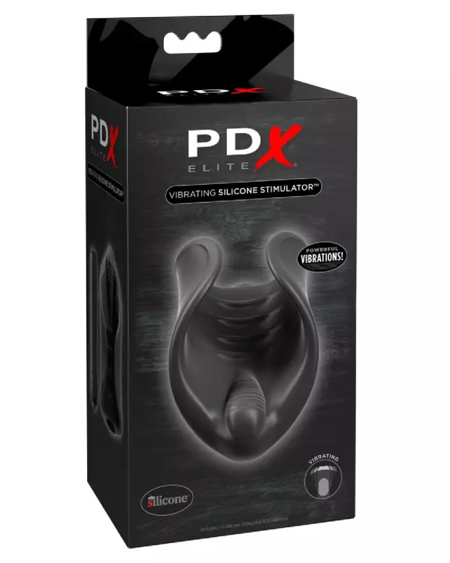 Image du masturbateur PDX Elite Vibrating Silicone, design ergonomique et silicone doux-1