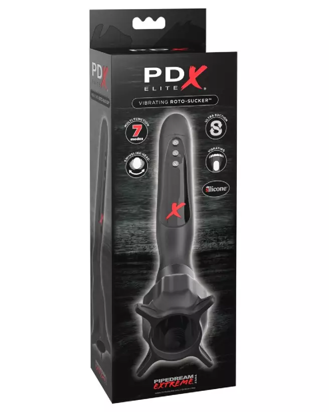 PEE Vibrating Roto-Sucker de PDX Elite, masturbateur haute technologie avec succion et vibrations-1