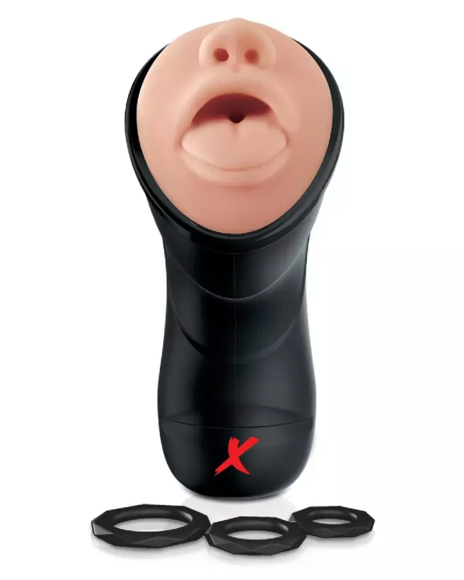 PDX Elite Vibrating Stroker vue de face pour plaisir intense-4