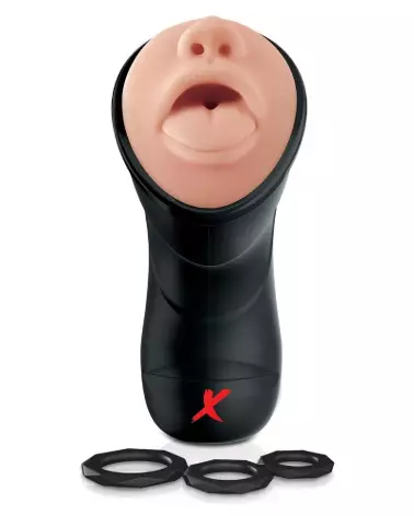 PDX Elite Vibrating Stroker vue de face pour plaisir intense-4