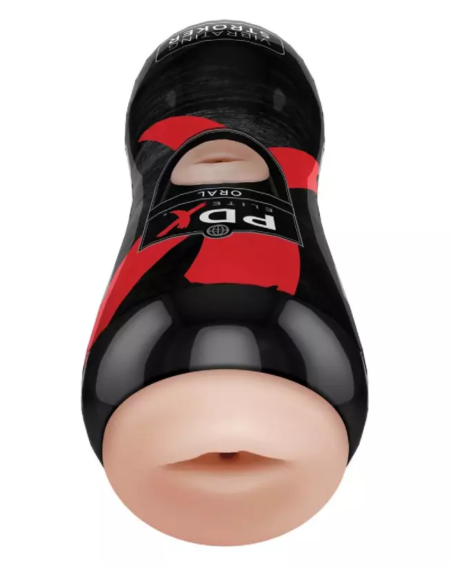 Image du PDX Elite Vibrating Oral Stroker pour stimulation orale réaliste-1