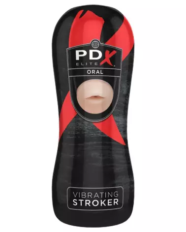 Image du PDX Elite Vibrating Oral Stroker pour stimulation orale réaliste-2