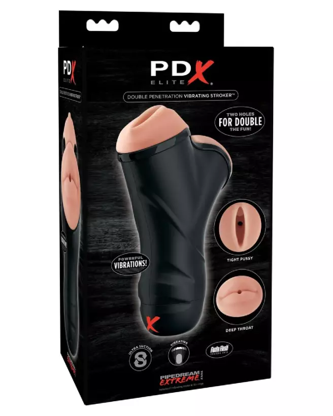 Masturbateur PDX Elite Double Penetration Vibrati pour plaisir intense-1