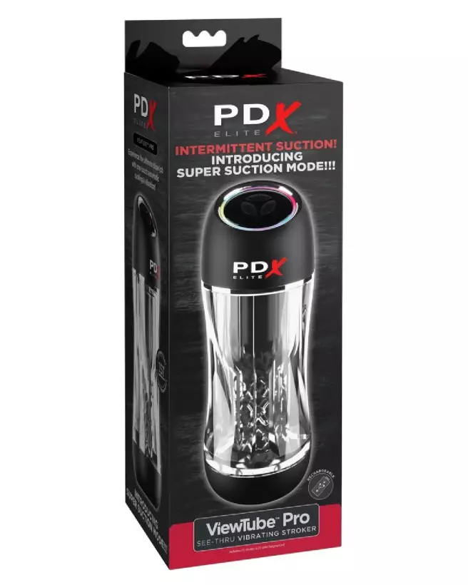 Image du PDX Elite Viewtube Pro, masturbateur transparent haut de gamme-1
