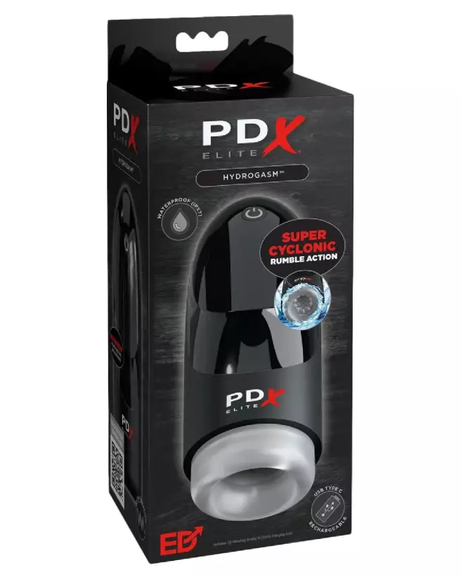 Image du masturbateur PDX Elite Hydrogasm FrostedBla, ergonomique et haut de gamme-1