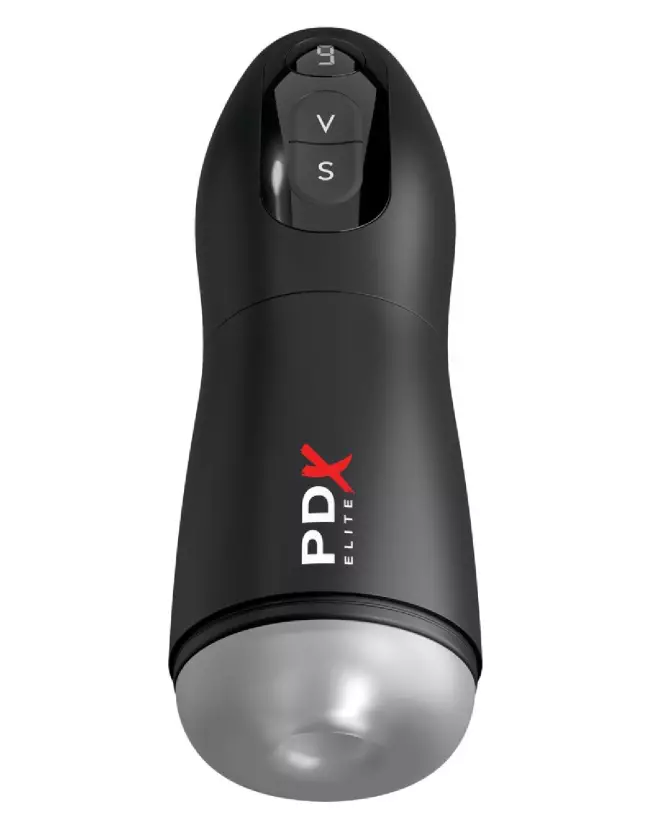 Image du masturbateur PDX Elite Suck-O-Matic Frosted Black, technologie de succion avancée pour plaisir intense-2