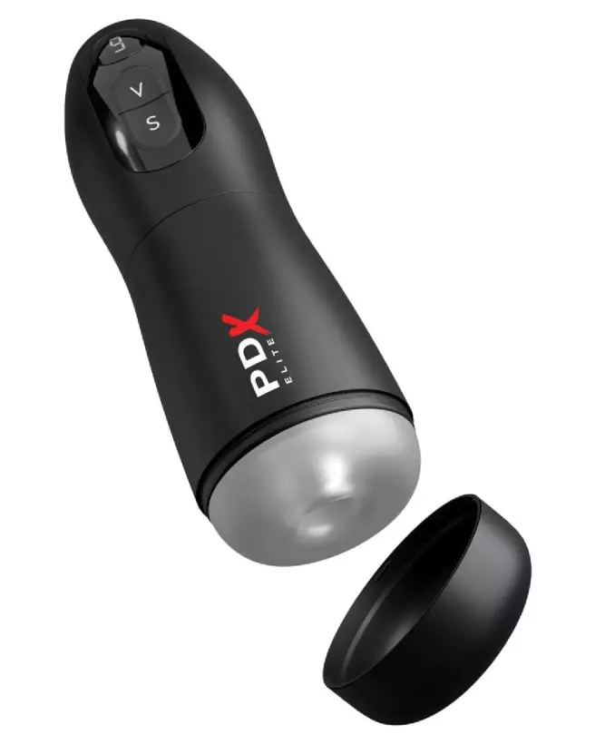Image du masturbateur PDX Elite Suck-O-Matic Frosted Black, technologie de succion avancée pour plaisir intense-3