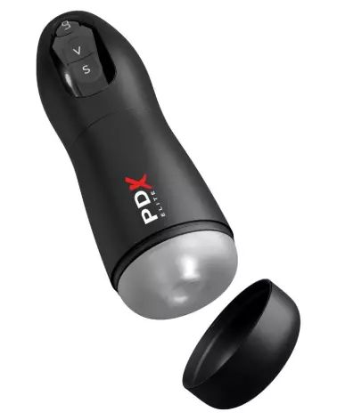 Image du masturbateur PDX Elite Suck-O-Matic Frosted Black, technologie de succion avancée pour plaisir intense-3