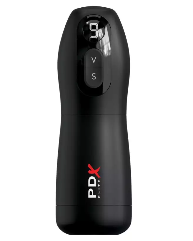 Image du masturbateur PDX Elite Suck-O-Matic Frosted Black, technologie de succion avancée pour plaisir intense-4