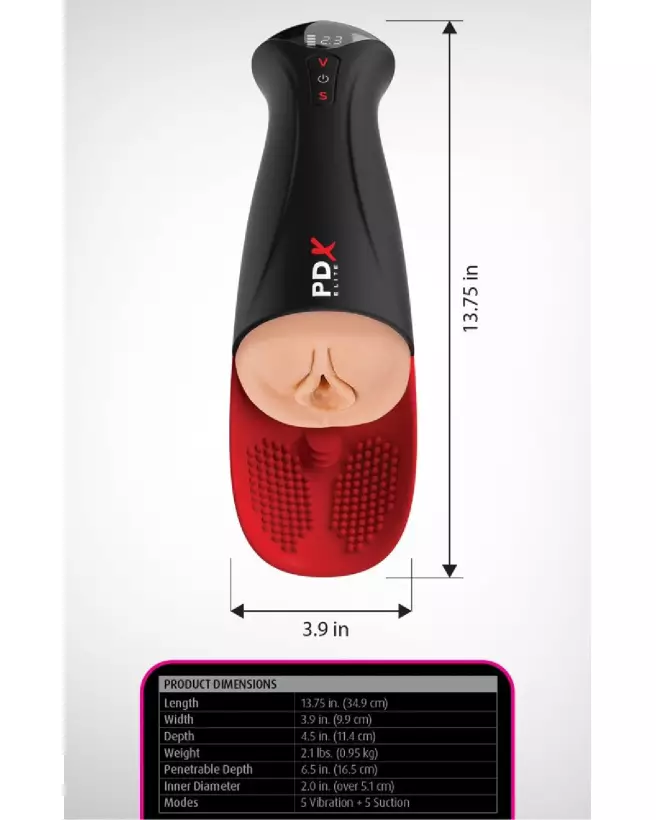 Image du PDX Elite Fuck-O-Matic Pro XL Light, masturbateur high-tech pour performance optimale-6