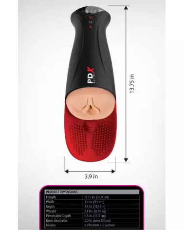Image du PDX Elite Fuck-O-Matic Pro XL Light, masturbateur high-tech pour performance optimale-6