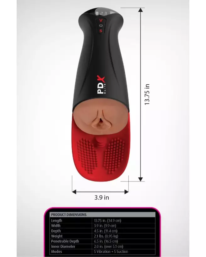 Image du PDX Elite Fuck-O-Matic Pro XL Brown, masturbateur réaliste haute performance-6