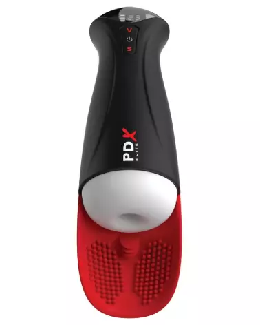 Masturbateur PDX Elite Fap-O-Matic Pro XL White en action, sensation réaliste et conception ergonomique-2