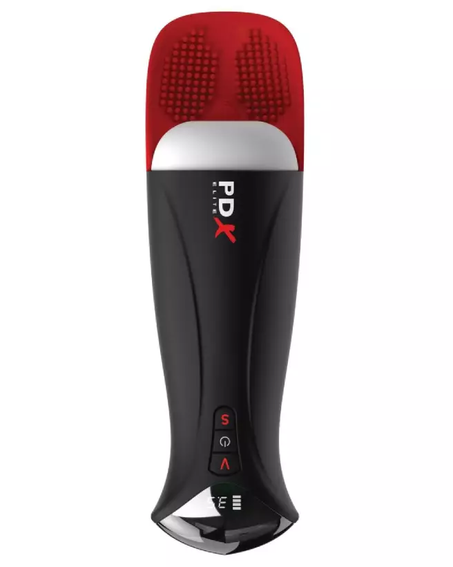 Masturbateur PDX Elite Fap-O-Matic Pro XL White en action, sensation réaliste et conception ergonomique-3