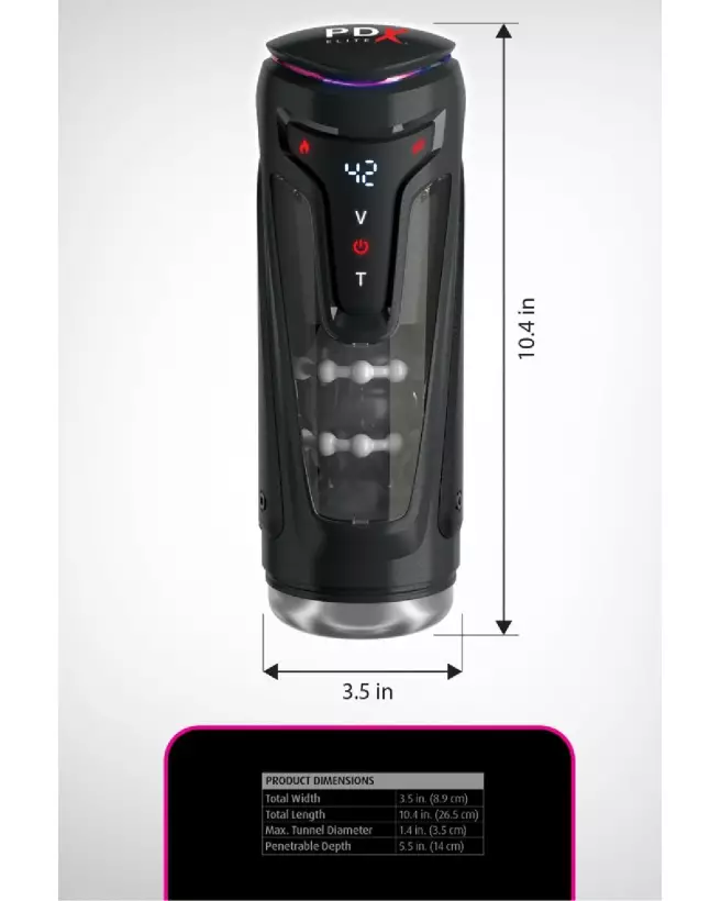 Image du PDX Elite Moto-Bator Pro Light, masturbateur automatique de haute technologie-7