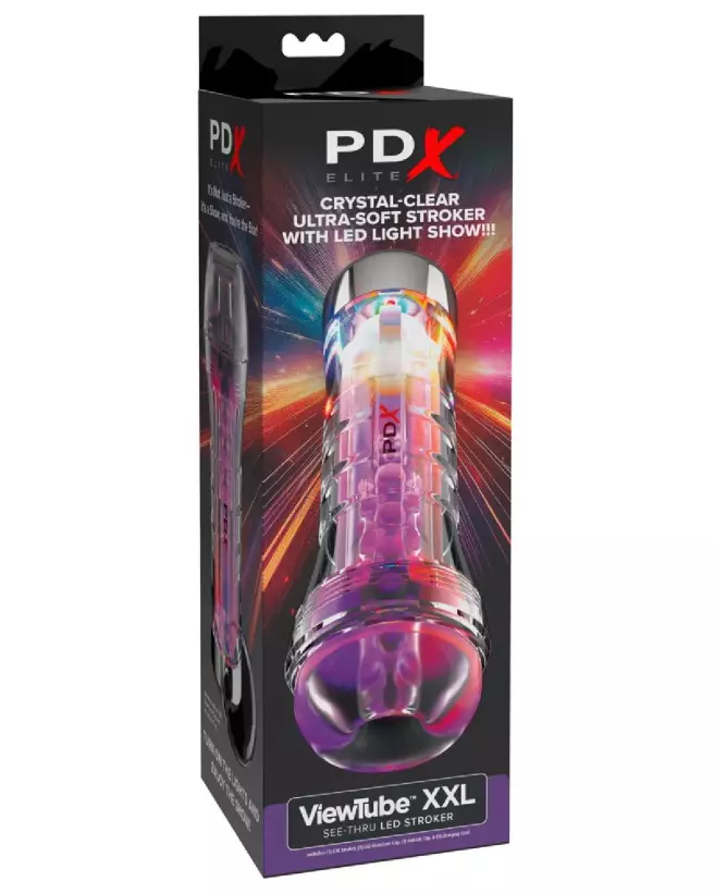 Image du masturbateur PDX Elite ViewTube XXL See-Thru Cle, design transparent et ergonomique-1